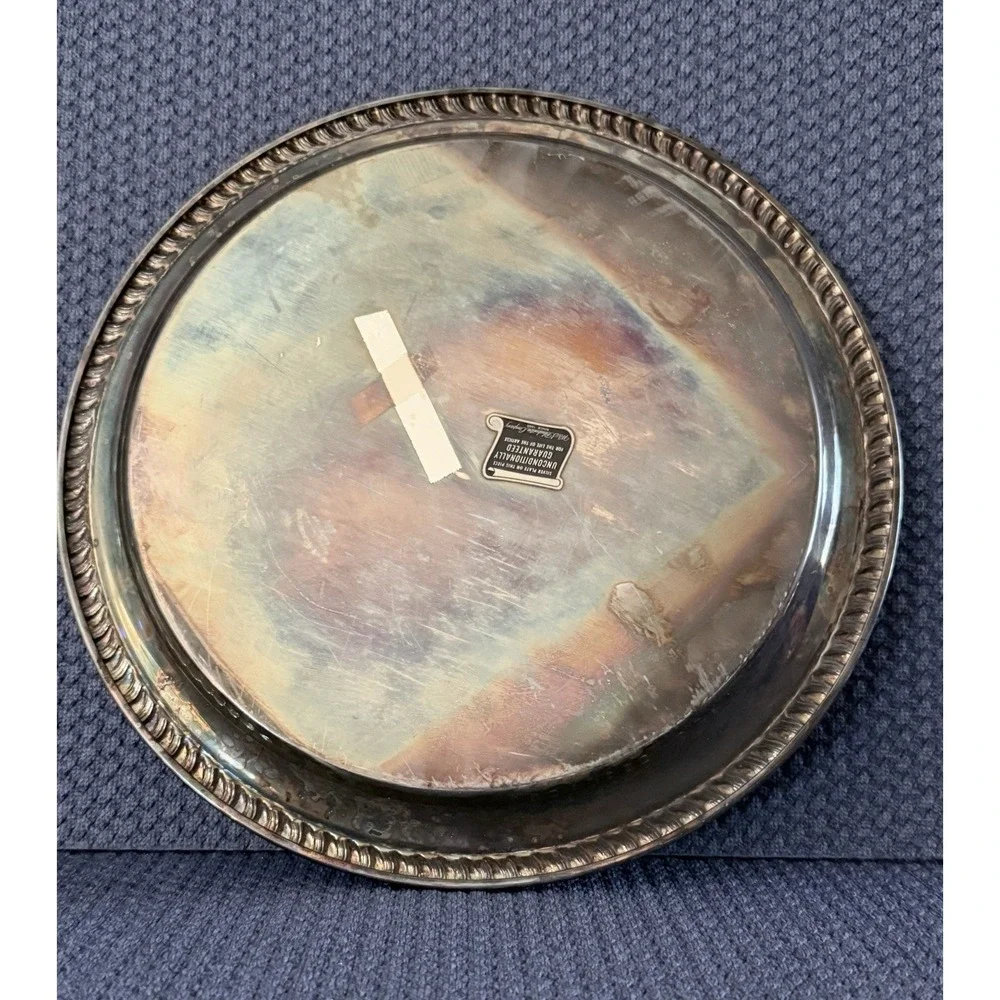 WM Rogers Silverplate Plate  870 - Vintage Relish Serving Plate Tray 10.25
